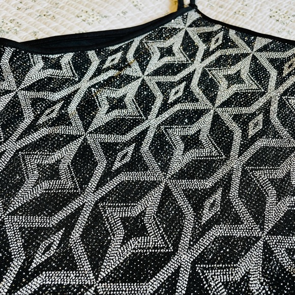 Sparkly Retro High Necked Tank Crop | EUC Size M - Picture 4 of 8